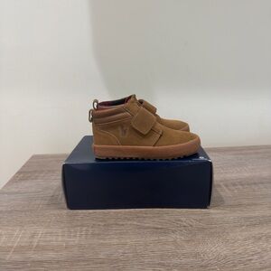 Camdyn suede High-Top EZ sneakers toddler. Ralph Lauren.